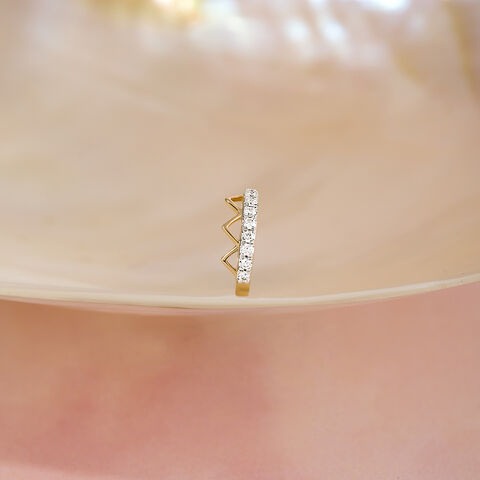Lippan Delight Gold & Diamond Nose Pin
