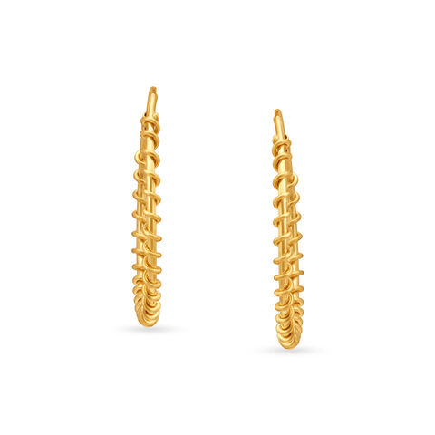 Contemporary Wavy Hoop Earrings