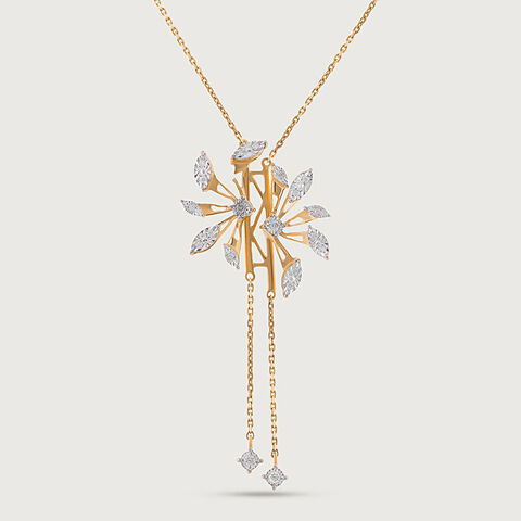 Radiant Blossom Gold & Diamond Necklace