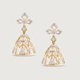 Lippan Splendour Gold & Diamond Jhumka,,hi-res view 3