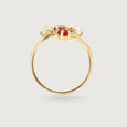 Gemstone Symphony 14KT Navaratna Finger Ring,,hi-res view 5