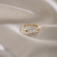 Wavelit Leaves 14 Kt Gold & Diamond Ring,,hi-res view 1