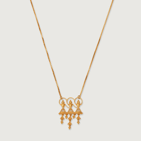 Warli Dreams 22KT Gold Pendant & Chain