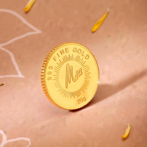 25 GM 24 Karat Lotus Gold Coin