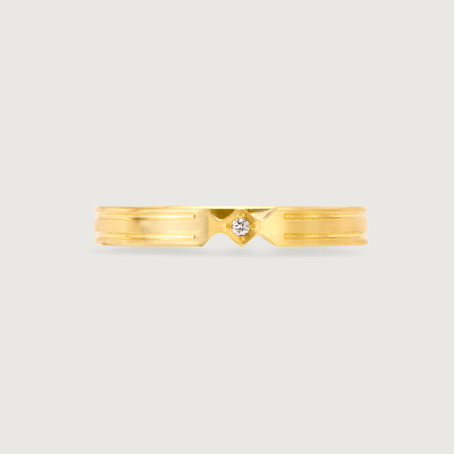 Eternal Love Band 18KT Gold & Diamond Couple Ring-Single Piece,,hi-res image number null