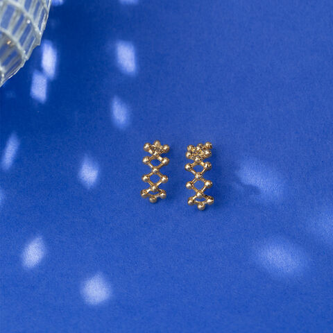 Elegant Cascade Gold Drop Earrings