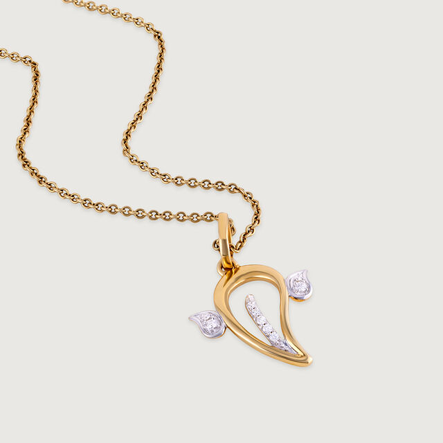 Shree Ganesh Gold and Diamond Pendant,,hi-res image number null