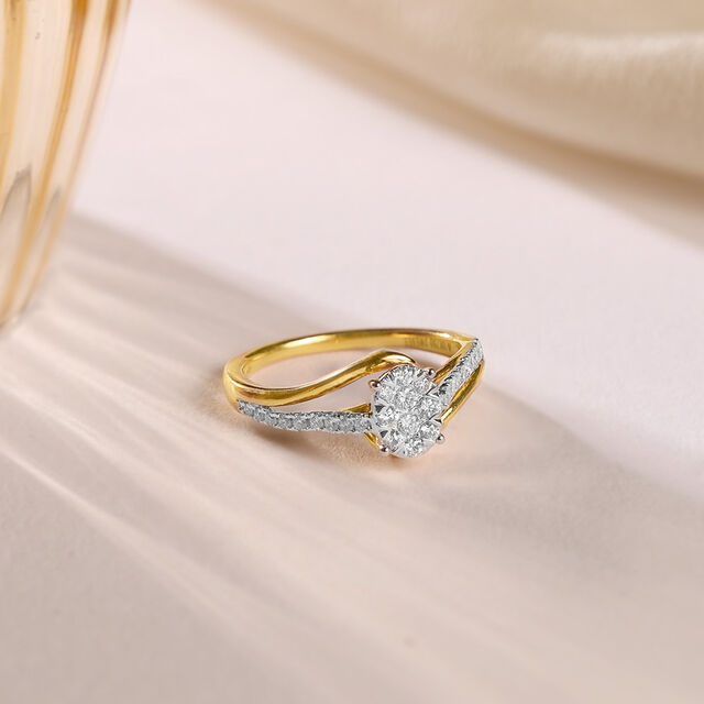 Sparkling Love Gold & Diamond Finger Ring,,hi-res image number null