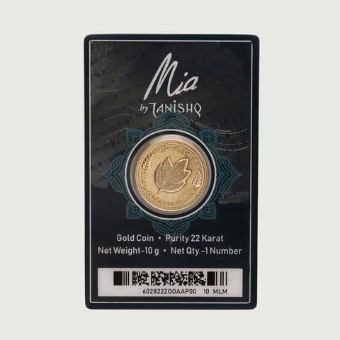 10 GM 22 Karat Sublime Mango Leaf Gold Coin