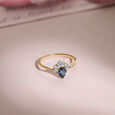 Blue Crown Diamond & Gold Ring,,hi-res view 1