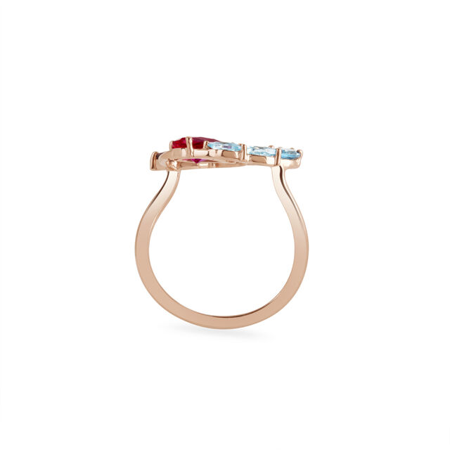 14KT Rose Gold Caribbean Rum Punch Finger Ring,,hi-res image number null