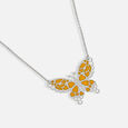 Flutter Chic Silver Necklace,,hi-res view 4