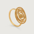 Tribal Rhythm 22KT Gold Finger Ring,,hi-res view 4