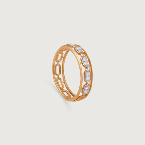 Linked Brilliance Gold & Diamond Ring