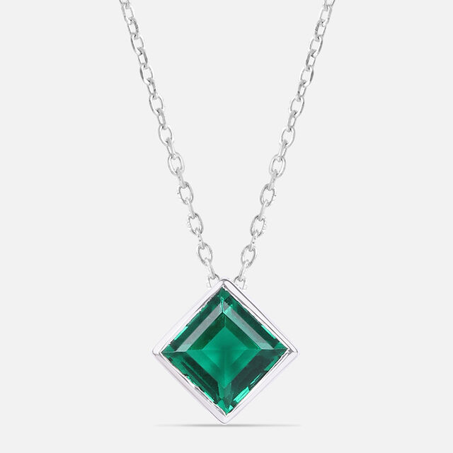 Mystic Green Silver Necklace,,hi-res image number null