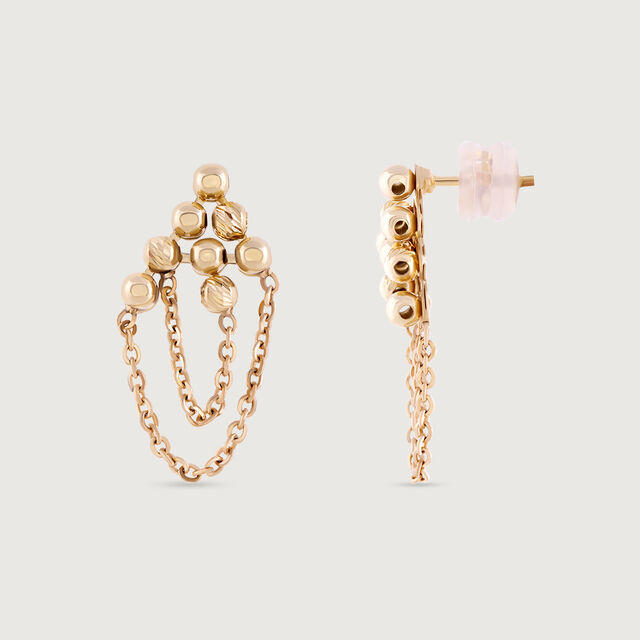 Draped Delight Gold Drop Earrings,,hi-res image number null