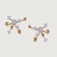 Groovy Glow Gold & Diamond Stud Earrings,,hi-res view 3