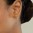Perfectly Paired Gold & Diamond Stud Earrings,,hi-res view 2