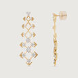 Disco Dream Gold & Diamond Drop Earrings,,hi-res view 5