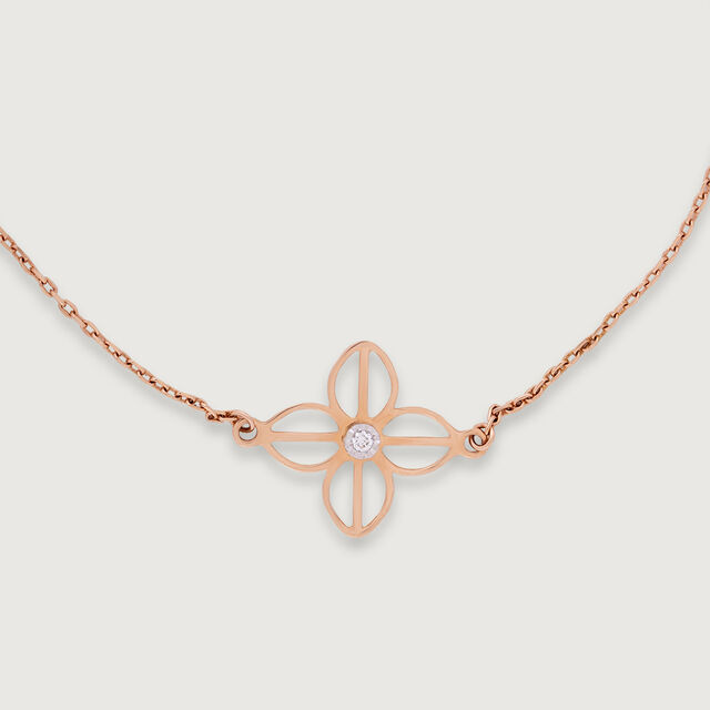 Leafy Clover Diamond & Gold Bracelet,,hi-res image number null