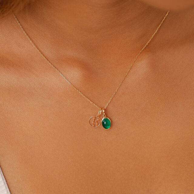 14kt Gold Taurus Birthstone Pendant,,hi-res image number null