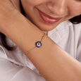 14KT Yellow Gold Wheel Of Life Evil Eye Bracelet,,hi-res view 2