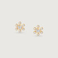 Floral Flutter Diamond Stud Earrings,,hi-res view 3