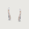 Minimal Chic Silver Hoop Earrings,,hi-res view 3