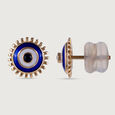 Starlight Evil Eye Gold Stud Earrings,,hi-res view 4