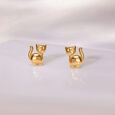 Kitty Couture 18KT Gold Stud Earrings,,hi-res view 1