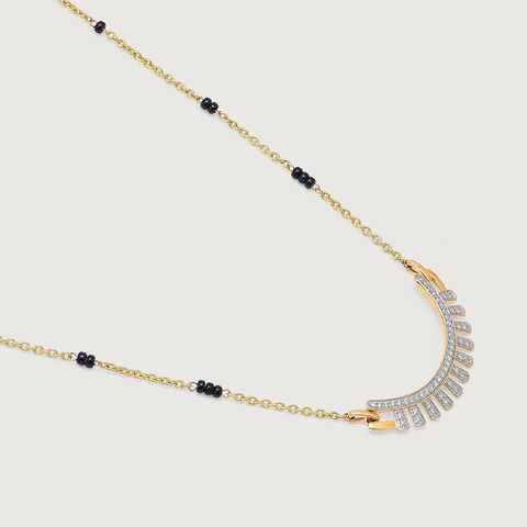 Radiant Arc 14 Kt Gold and Diamond Mangalsutra