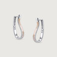 Minimal Chic Silver Hoop Earrings,,hi-res view 2