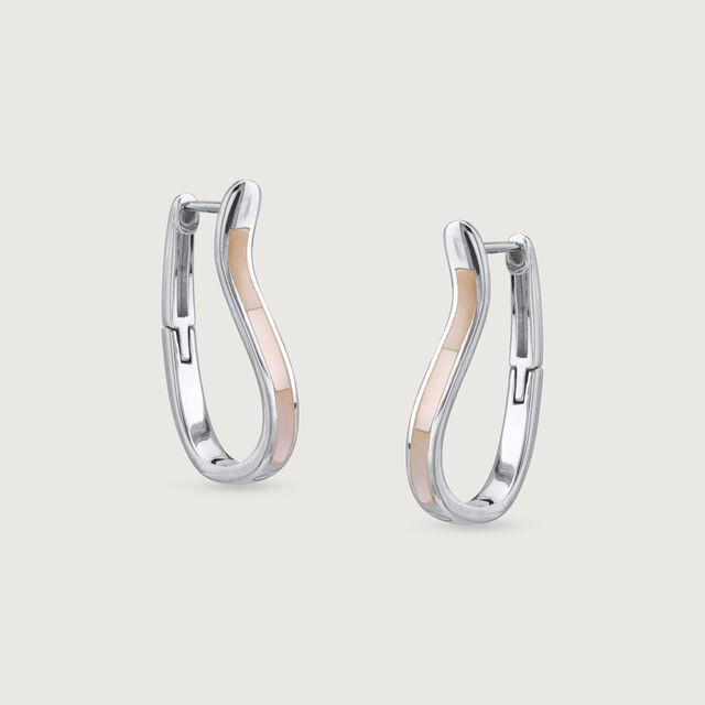 Minimal Chic Silver Hoop Earrings,,hi-res image number null