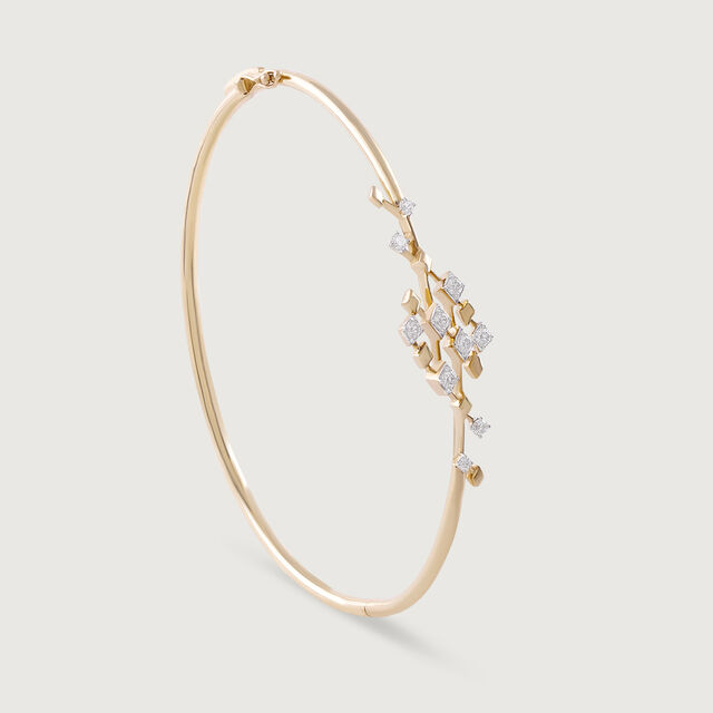 Electric Dance Gold & Diamond Bangle,,hi-res image number null