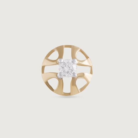 Mirrored Heritage Gold & Diamond Nose Pin