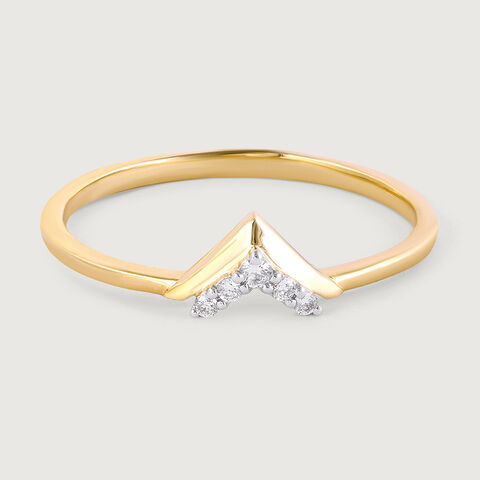 Stackable Lippan Art Gold & Diamond Finger Ring