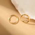 22KT Yellow Gold Timeless Stylish Hoop Earrings,,hi-res view 1