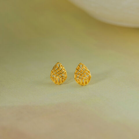 Soul Symphony Gold & Diamond Stud Earrings