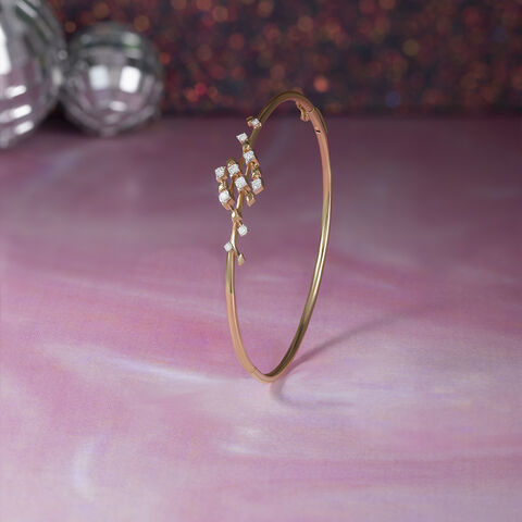 Electric Dance Gold & Diamond Bangle