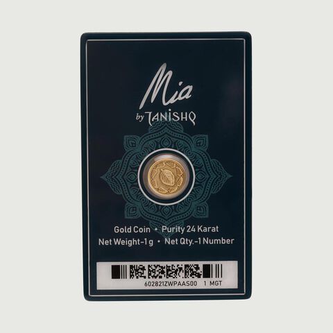 1 GM 24 Karat Tulsi Leaf Gold Coin