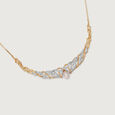 Meandering River 18KT Diamond & Pearl Necklace,,hi-res view 4