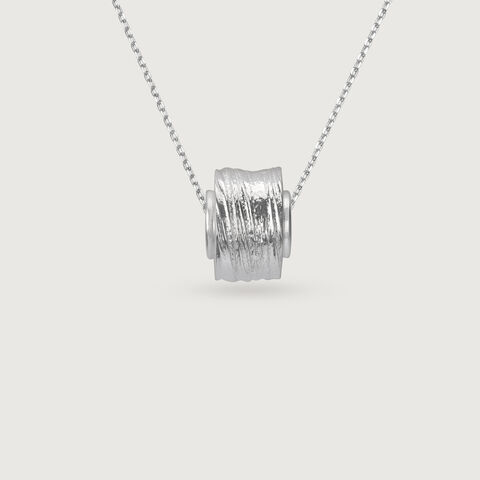 Brushstroke Spacer Silver Charm