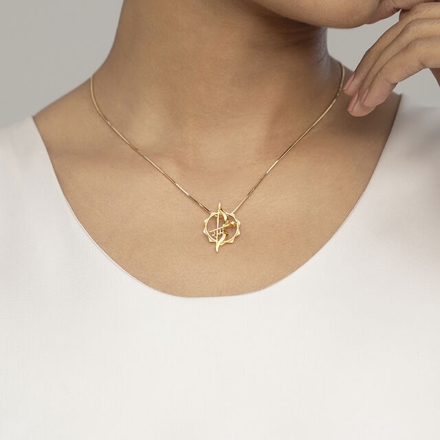 Ram Dhanush Gold Pendant,,hi-res image number null