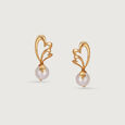 Love Sparks Pearl & Gold Drop Earrings,,hi-res view 3