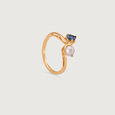Swirl Spark Pearl & Gold Ring,,hi-res view 4