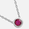 Radiant Ruby Silver Necklace,,hi-res view 4