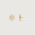 Floral Flutter Diamond Stud Earrings,,hi-res view 4