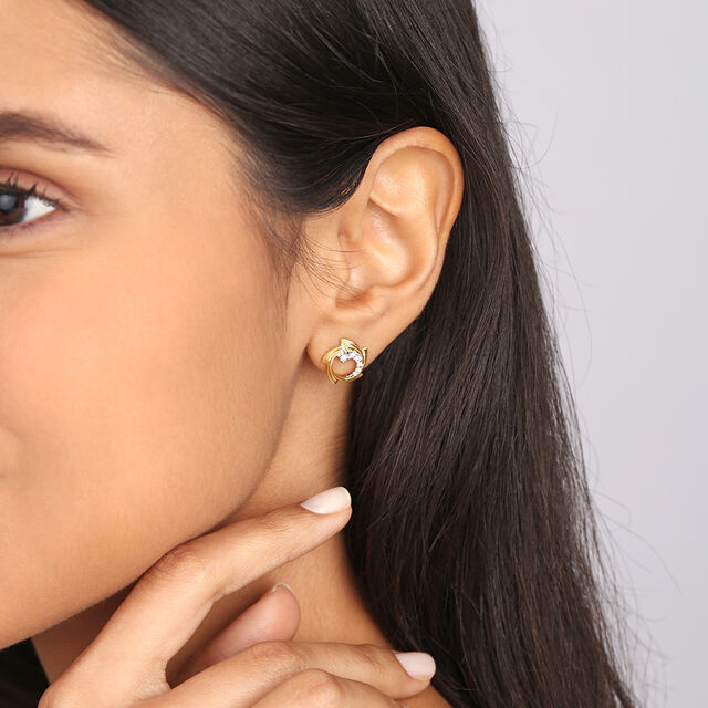 Luminous Flare 14KT Diamond Stud Earrings,,hi-res image number null