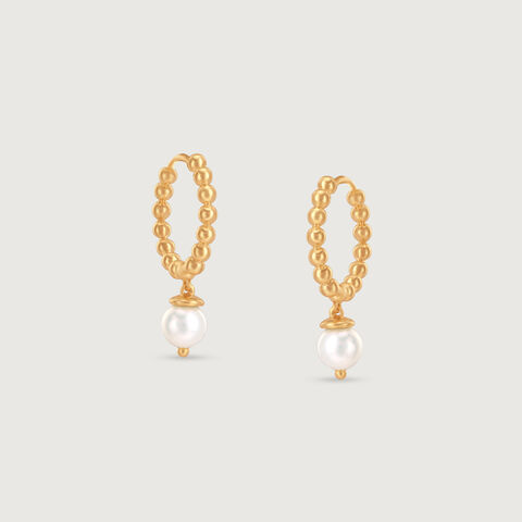 Playful Bubbly Pearl Hoop Earrings