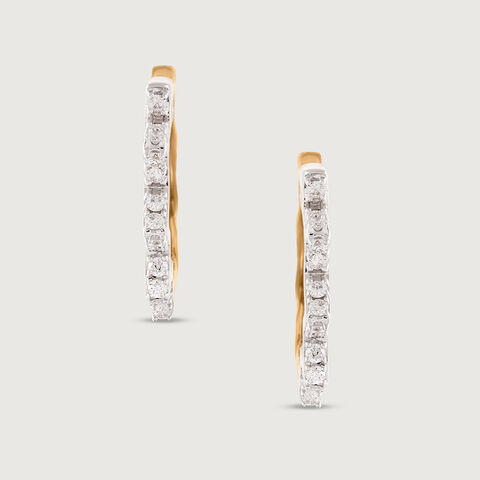 Starburst Luxe Gold & Diamond Hoop Earrings